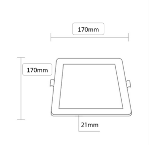 LED vgradni slim panel 12W 840lm 3CCT + napajalnik - slika 7