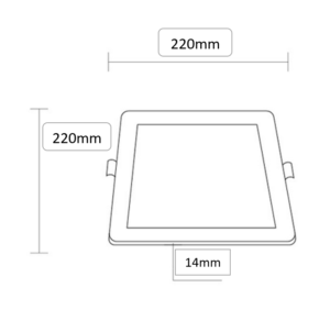 LED vgradni slim panel 18W 1260lm 3CCT + napajalnik - slika 7