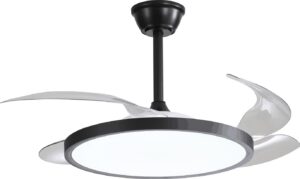 Stropni ventilator z LED svetilko 36W CCT črn - slika 6