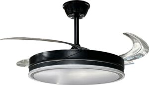 LED stropni ventilator z LED svetilko 36W CCT črn + daljinski upravljalnik - slika 3