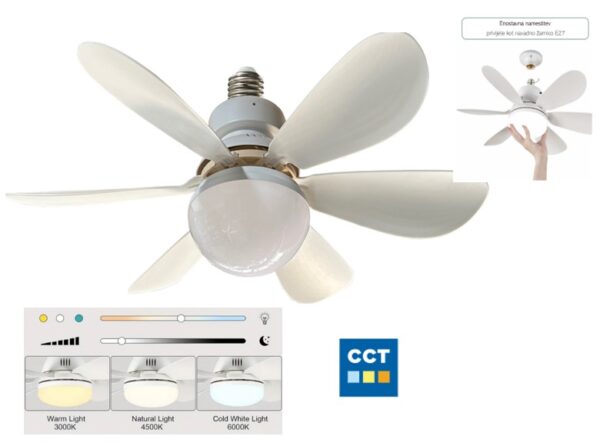 Ventilator z LED osvetlitvijo za navoj E272 Ventilator z LED osvetlitvijo