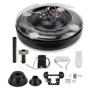 LED stropni ventilator z LED svetilko 36W CCT črn + daljinski upravljalnik - slika 4