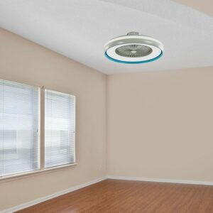 LED svetilka z ventilatorjem 45W CCT 3000lm IP20 bela+modra - slika 7