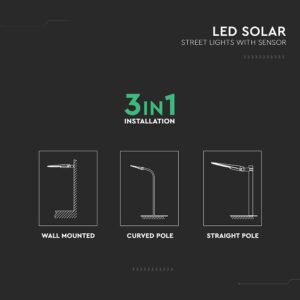 LED solarna cestna svetilka CCT IP65 s senzorjem 3V1 - slika 5
