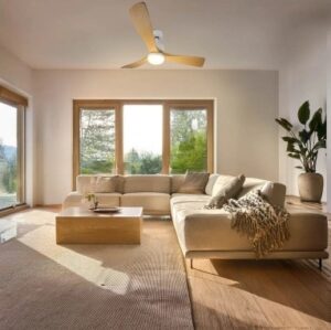 LED stropni ventilator 18W 3CCT 1440lm IP20 bela+les - slika 3
