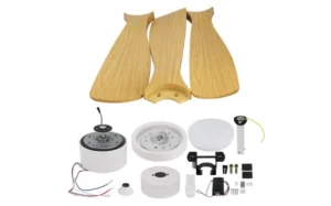 LED stropni ventilator 18W 3CCT 1440lm IP20 bela+les - slika 4