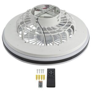 LED svetilka z ventilatorjem 36W CCT 2880lm IP20 bela+črna - slika 3
