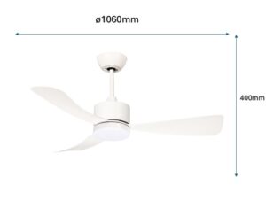 LED stropni ventilator 18W 3CCT 1440lm IP20 bel - slika 5