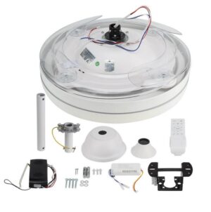 LED stropni ventilator z LED svetilko 36W CCT bel + daljinski upravljalnik - slika 3