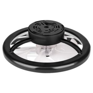 LED svetilka z ventilatorjem 40cm 36W LED + 15W ventilator CCT – črna - slika 3