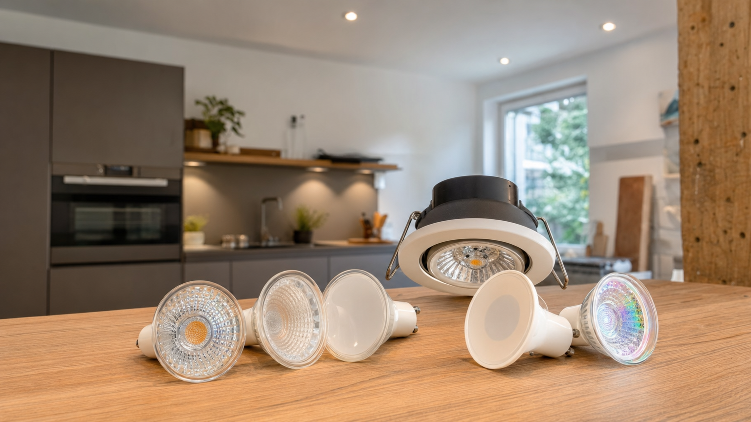 GU10 LED sijalke in stropni reflektor pri izbiri standardne zatemnilne ali pametne izvedbe