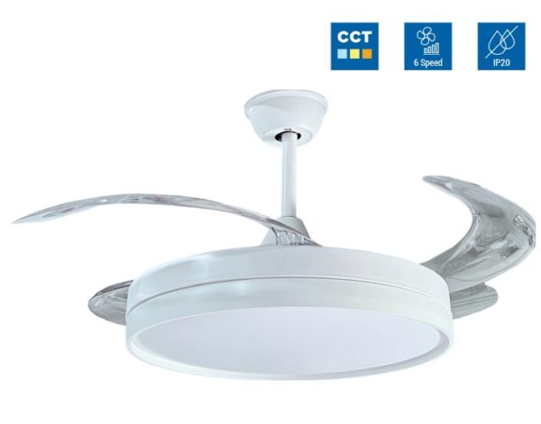 LED stropni ventilator z LED svetilko