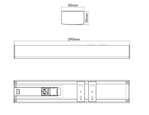 LED linearna svetilka 60cm 18W 2160lm 3CCT LINELO - slika 4