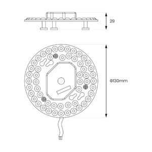 LED magnetni modul 12W 5CCT 1320lm FIX - slika 10