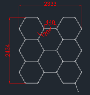 HEXAGON LED modularni sistem razsvetljave 280W CCT