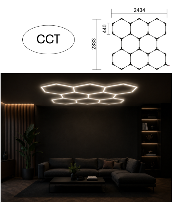 MODULARNI SISTEM RAZSVETLJAVE HEXAGON CCT MODULARNI SISTEM RAZSVETLJAVE HEXAGON CCT