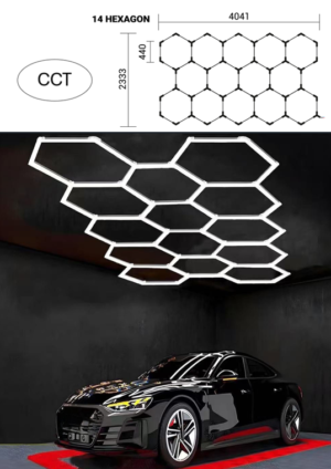 HEXAGON LED modularni sistem razsvetljave 456W CCT 54720lm 233x404cm