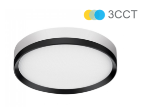 LED svetilka 24W 3CCT 2640lm IP44 PLUTO - črna