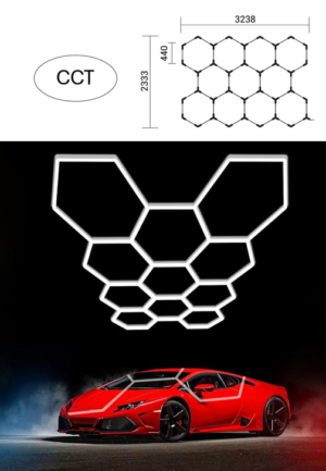 HEXAGON LED modularni sistem razsvetljave 385W CCT 46200lm 229x315cm
