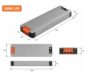 LED napajalnik 100W 12V 7A IP20 ultra tanek NANO