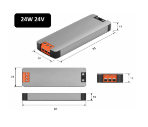 LED napajalnik 24W 24V 1A IP20 ultra tanek NANO