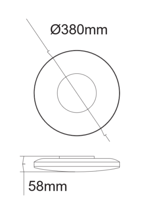 LED plafonjera 32W CCT 2880lm IP44 120° SATURN - slika 5